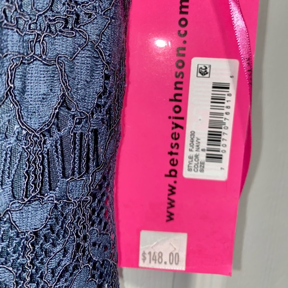 BETSEY JOHNSON SHEATH LACE NECKTIE DRESS SZ 8 - Picture 7 of 15